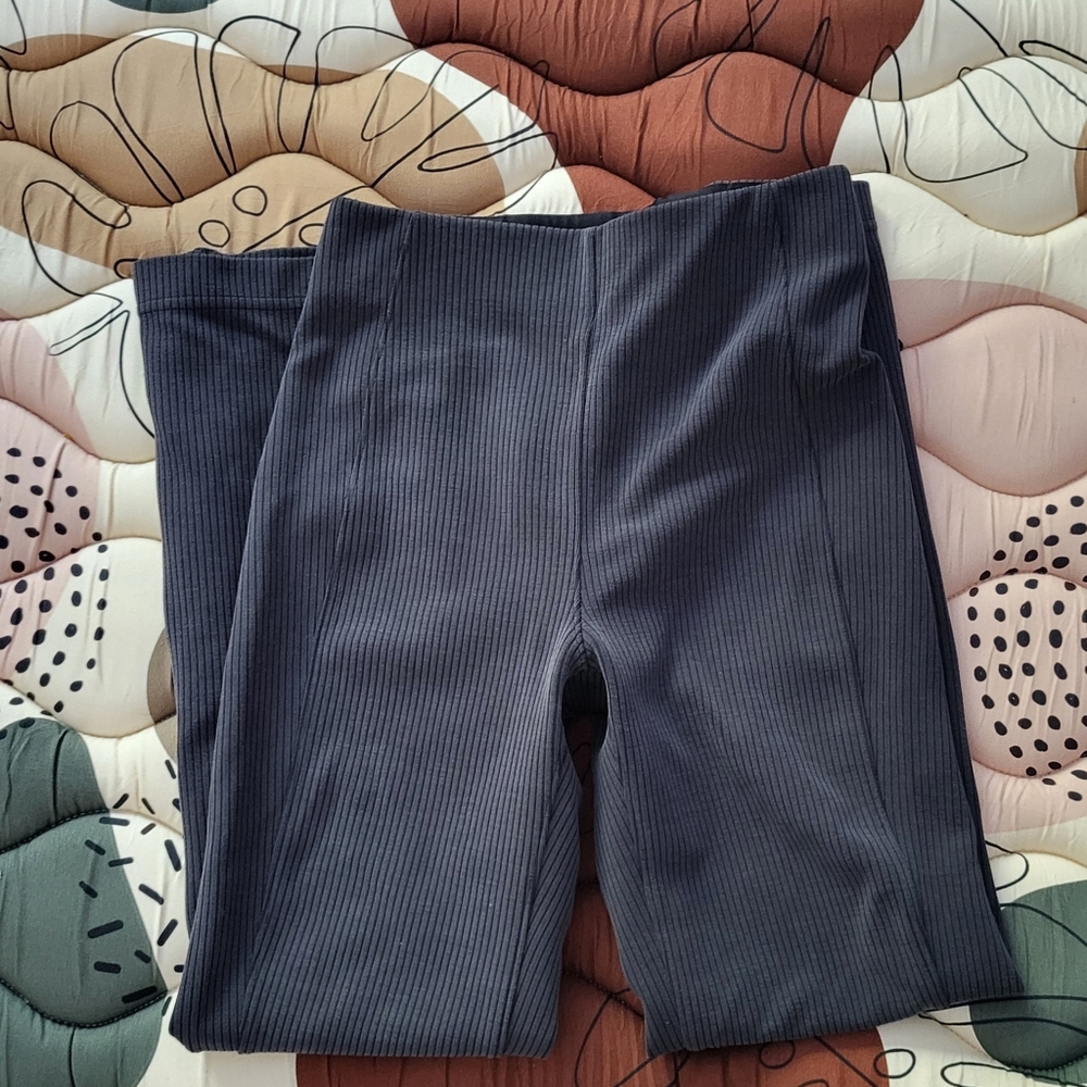Lululemon Ribbed Softstreme Zip Leg Ribbed High- Rise Pants. - Picture 3 of 11